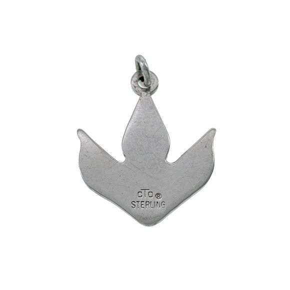 Vintage O.C. Tanner Sterling Silver 925 Religious Three Flame Charm Pendant - Picture 2 of 5